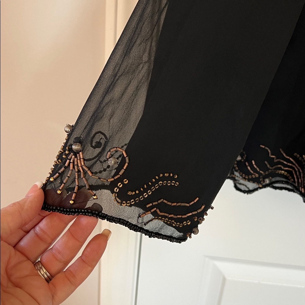 Draper’s & Damon’s Black Sheer Lined Jacket with Matching Camisole - Size 18W - Picture 9 of 9
